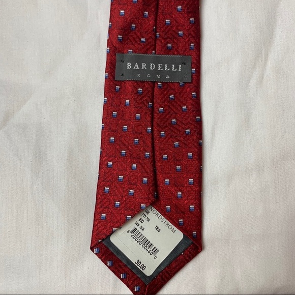 Bardelli Roma silk red and blue tie - Picture 2 of 3